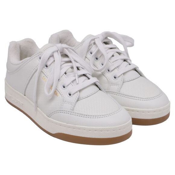Saint Laurent SL/61 Low-Top Sneakers in White Leather - Picture 4 of 10